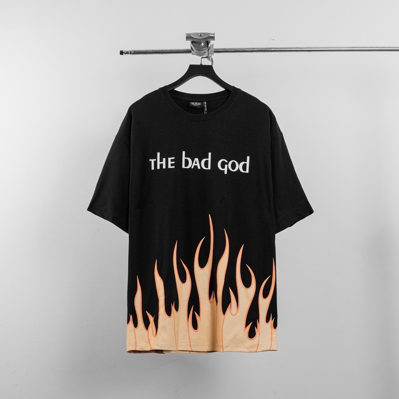 Luckáo thun tay lỡ the bad god golden fire tee