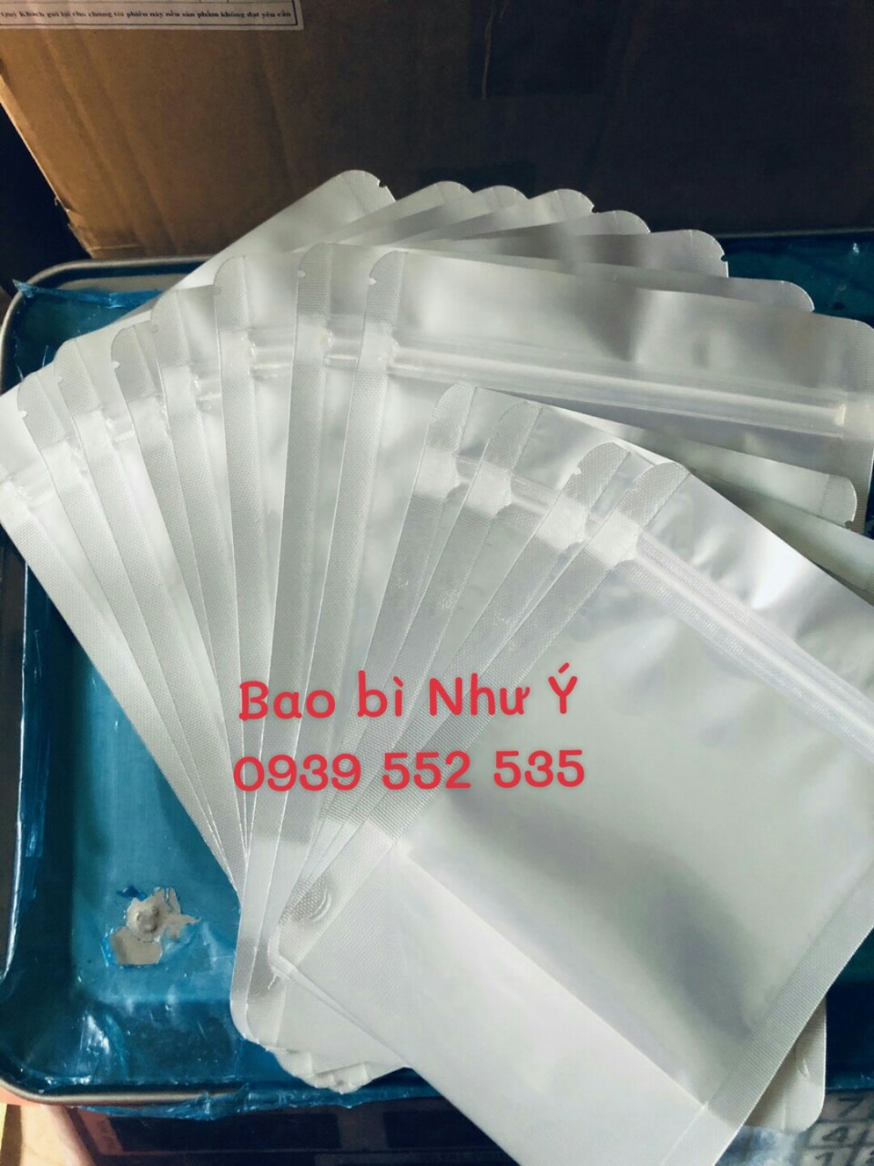 {500gr/1size} -  Túi zipper đáy đứng Mặt Bạc Mặt Trong (đủ size, sản phẩm y hình)