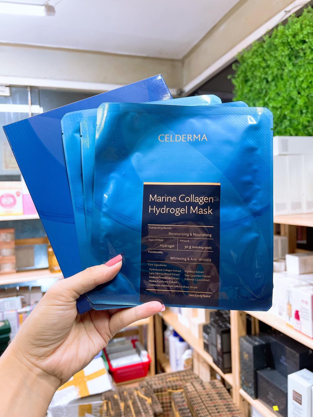 Mặt nạ thạch hồng Celderma ninetalks hydro mask