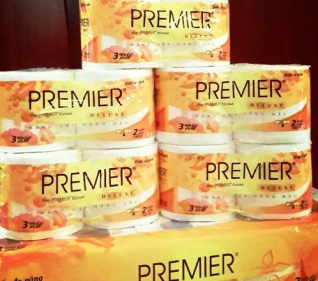 [HCM]Giấy vệ sinh Premier Deluxe (10 cuộn 1.5 kg)