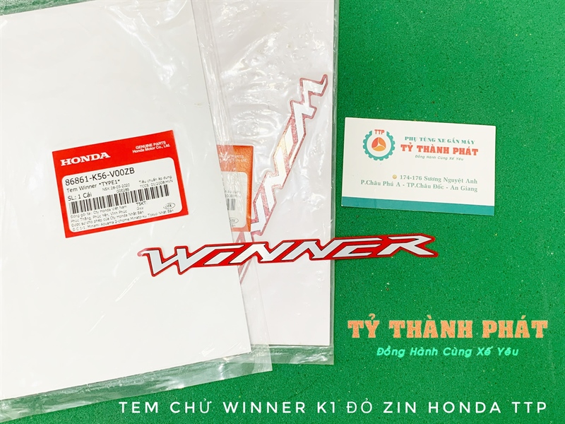 Tem chử Winner v1 ( K1 ) Đỏ ( miếng )