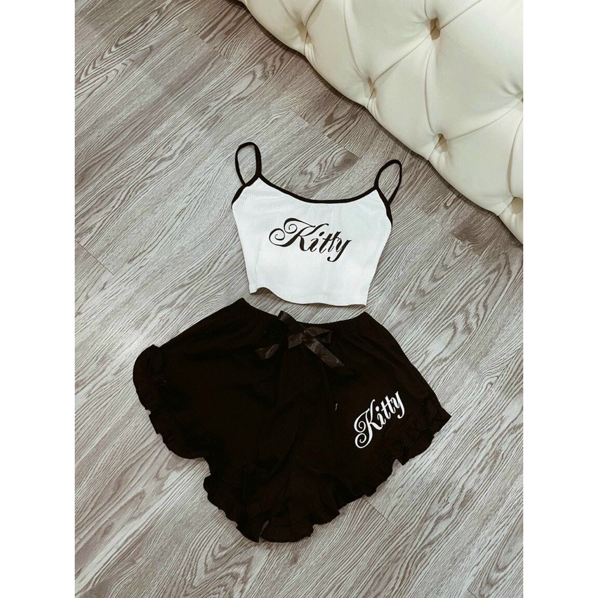 👉👉Sét đồ thun kity dễ thương mềm mịn freesize 58kg