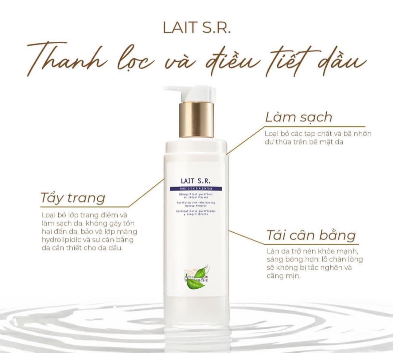 Sữa rửa mặt kháng khuẩn và làm sáng da BR Lait SR