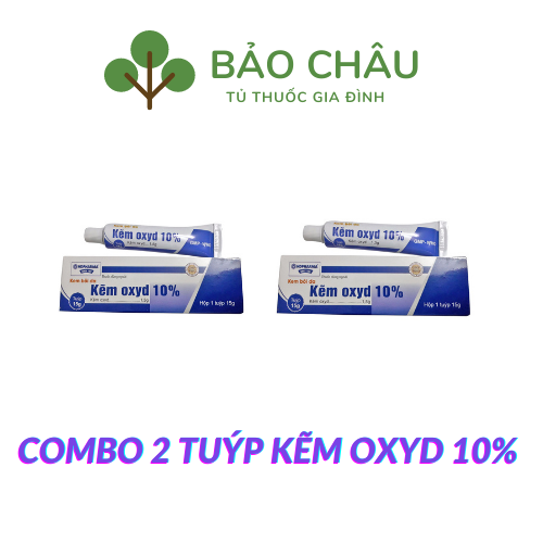 Combo 2 tuýp kem bôi da kẽm oxy 10% - hd