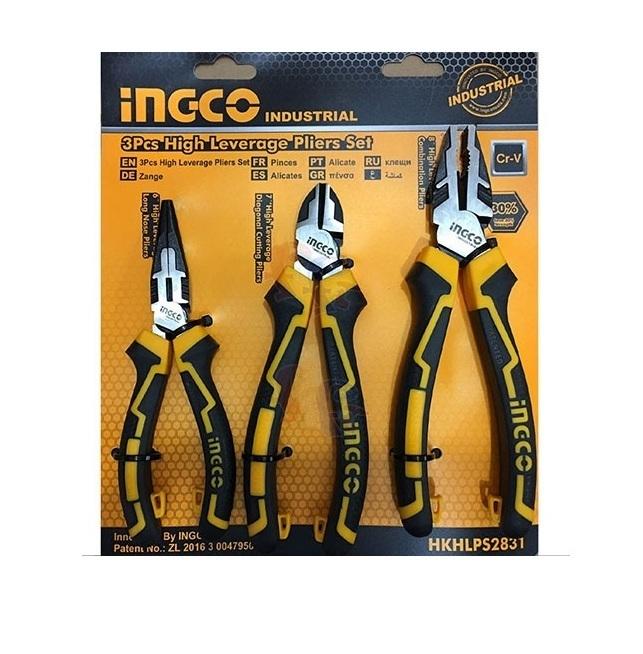 Bộ 3 kềm răng,cắt và nhọn cao cấp Ingco HKHLPS2831