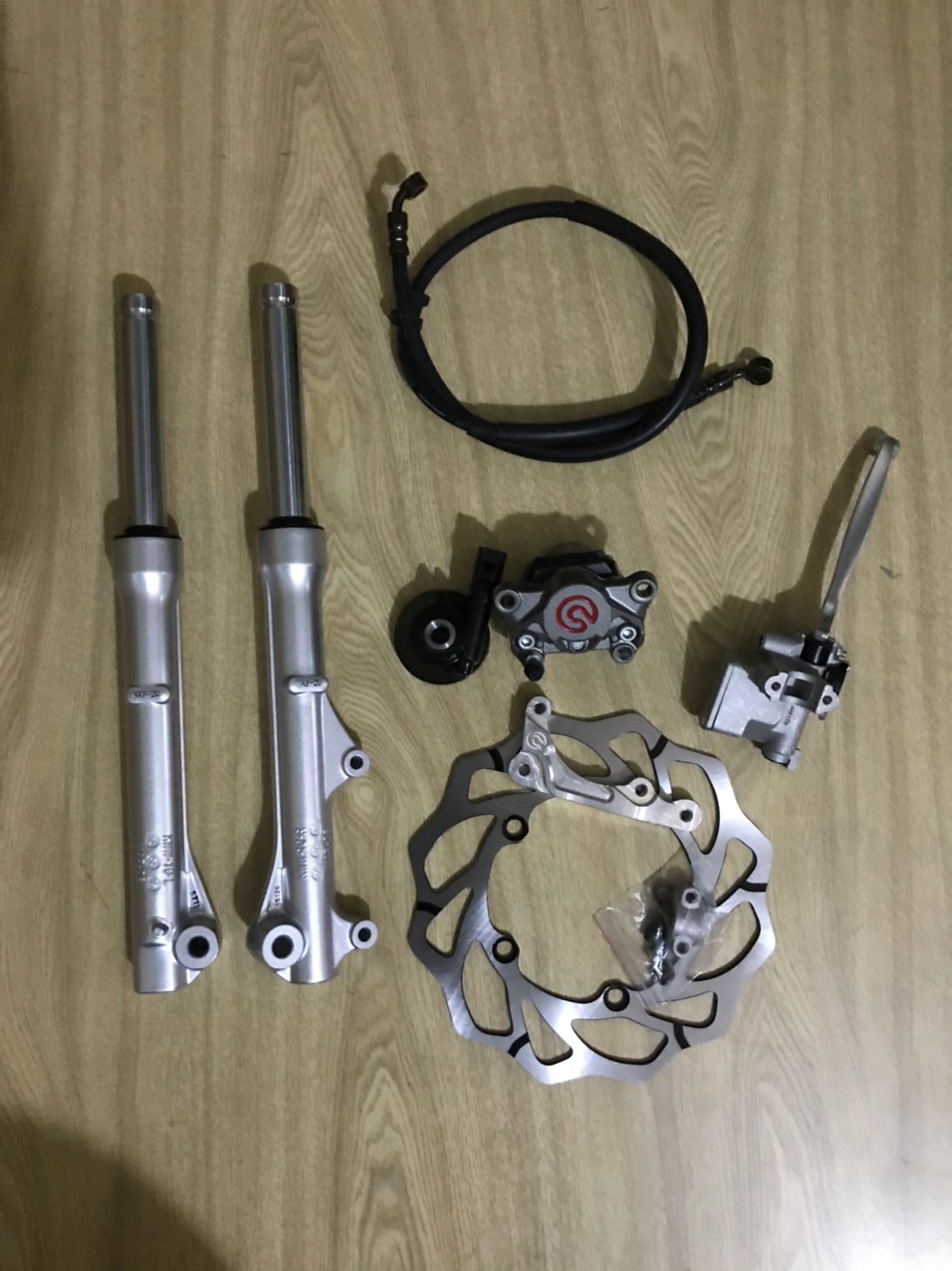 COMBO PHUỘC ZIN HEO BREMBO KIỂU ĐĨA THẮNG WAVE 110