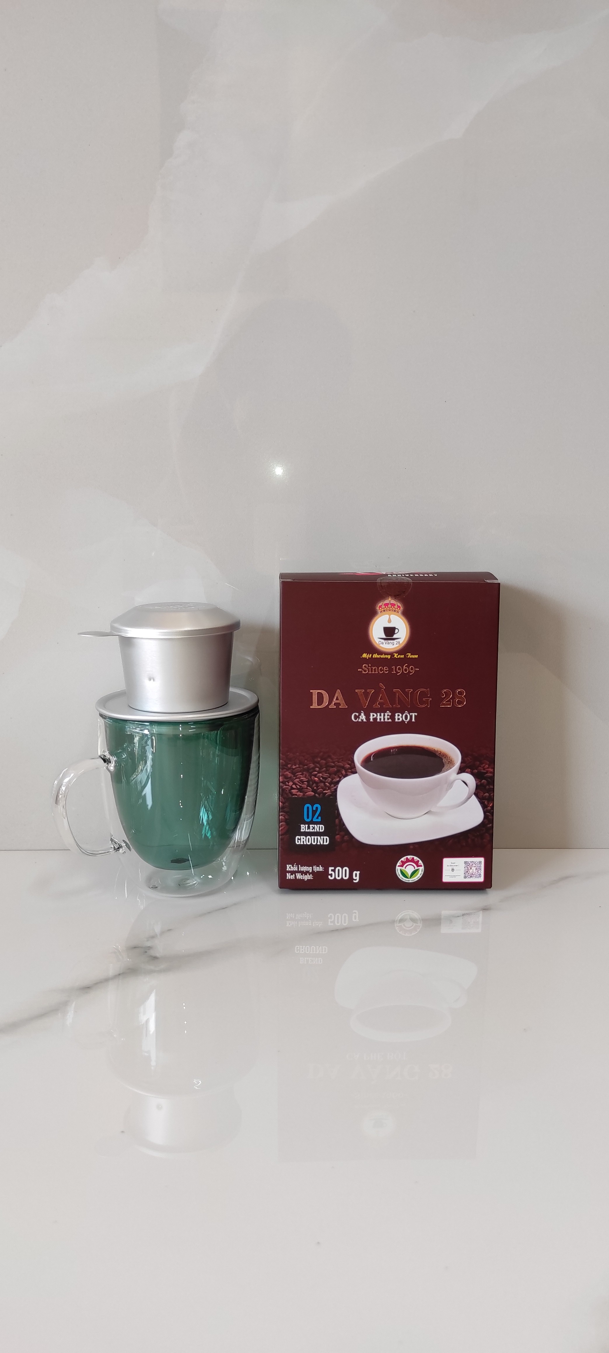 Cà Phê bột số 2 ( 2 hộp 500g )  Rang thủ công bằng củi DA VÀNG 28