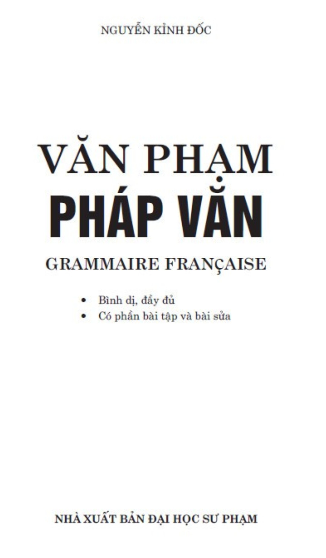 SÁCH - Văn phạm pháp văn