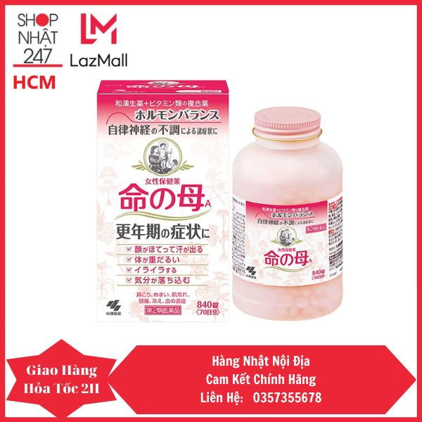 Viên uống tiền mãn kinh Kobayashi 840 viên Nội Địa Nhật Bản