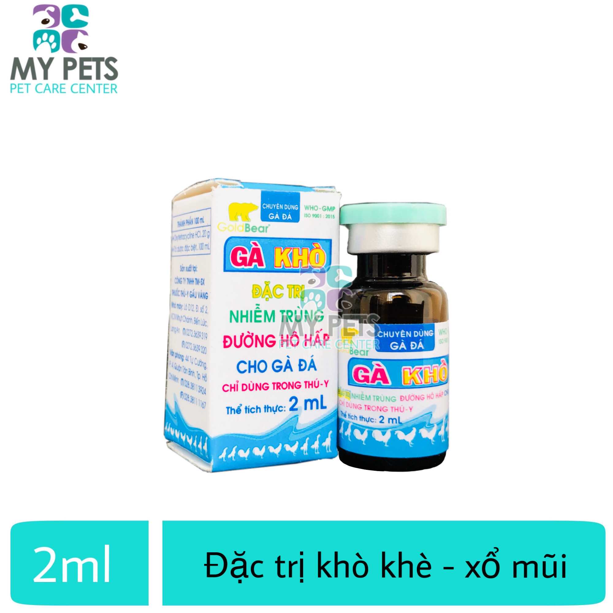 Chuyên khò khè sưng mắt phù đầu chảy nước mũi cho gà đá - Gà khò lọ 2ml