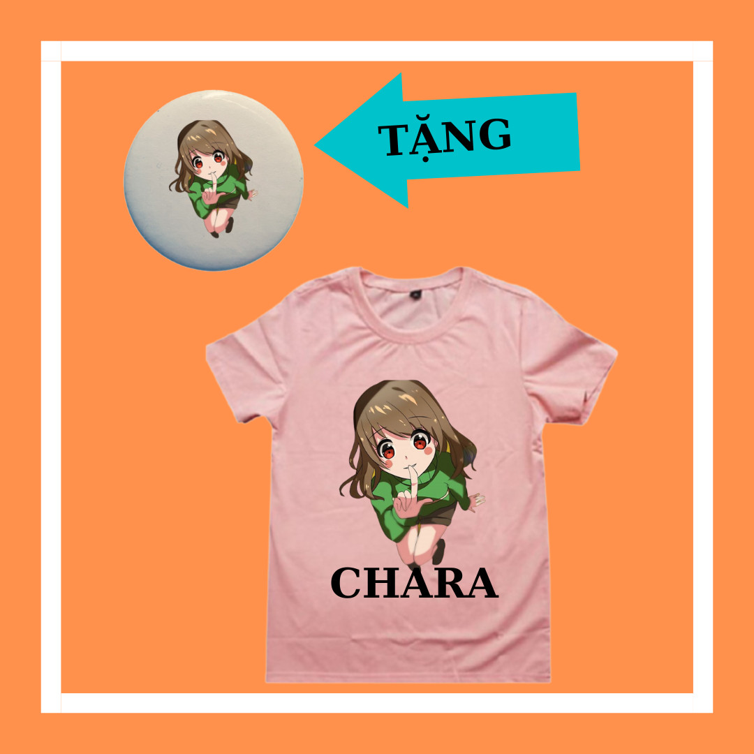 Áo thun chara cho bé-Áo biệt đội Gangster đủ màu sắc, vải thun co giãn 4 chiều, Kèm huy hiệu Chara