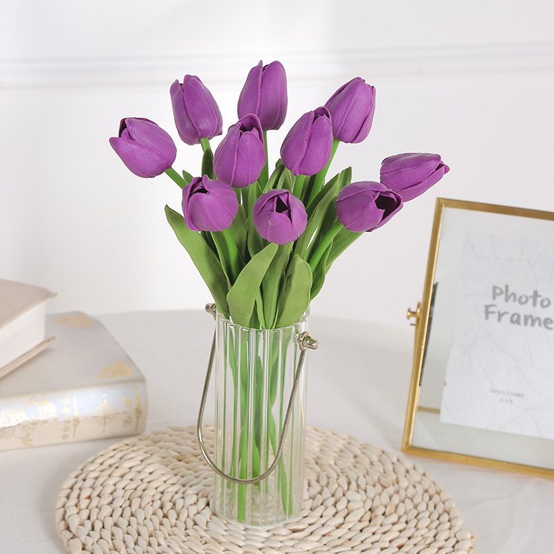 HOA GIẢ TULIP PU GIỐNG THẬT ĐẾN 99%