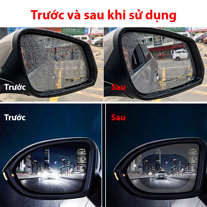 Miếng dán chống nước mưa gương xe 100x145mm