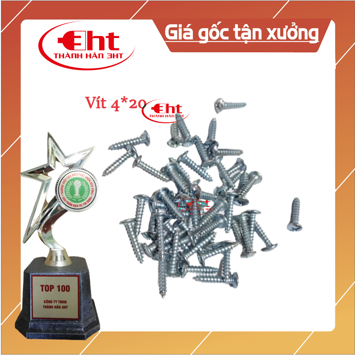 VÍT BẮT NHỰA + GỖ 4*20 (ĐÓNG GÓI 100G)