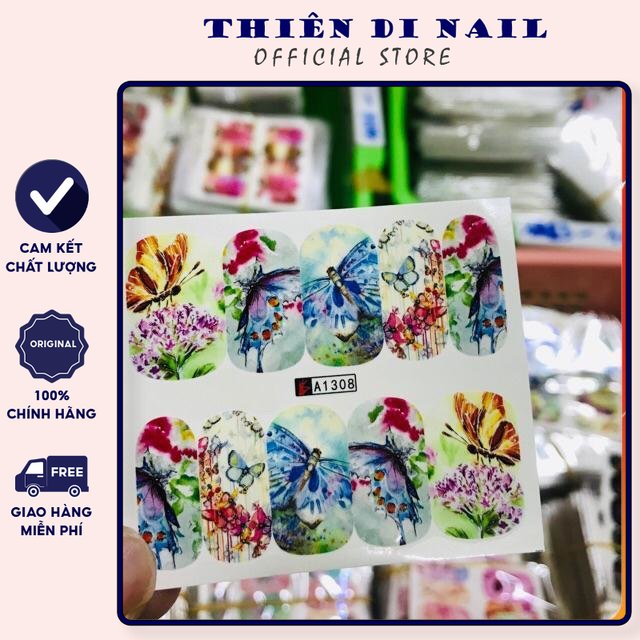 Stick nước 3D dán nail mẫu mã đa dạng, trang trí móng siêu nhanh