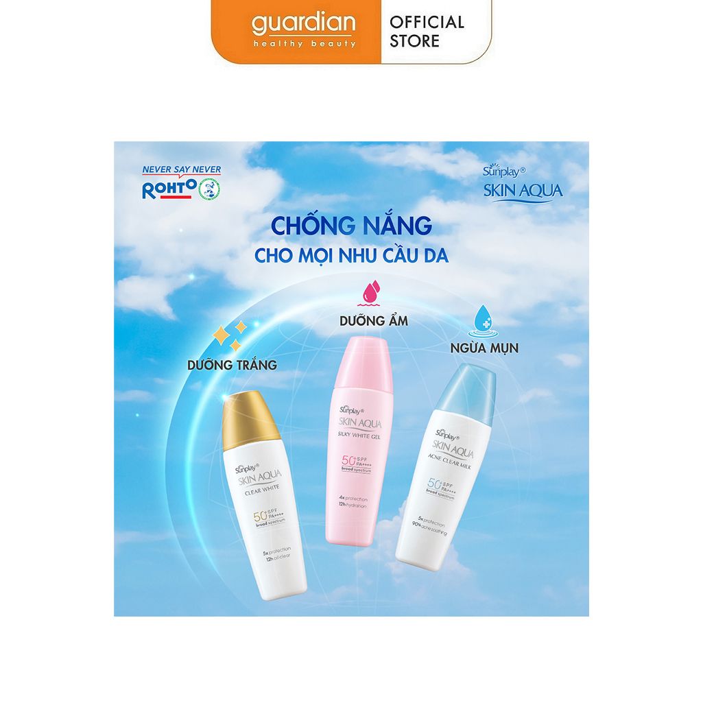 Sữa Chống Nắng Dưỡng Da Ngừa Mụn Sunplay Skin Aqua Acne Clear Milk SPF50 PA++++ 25Gr