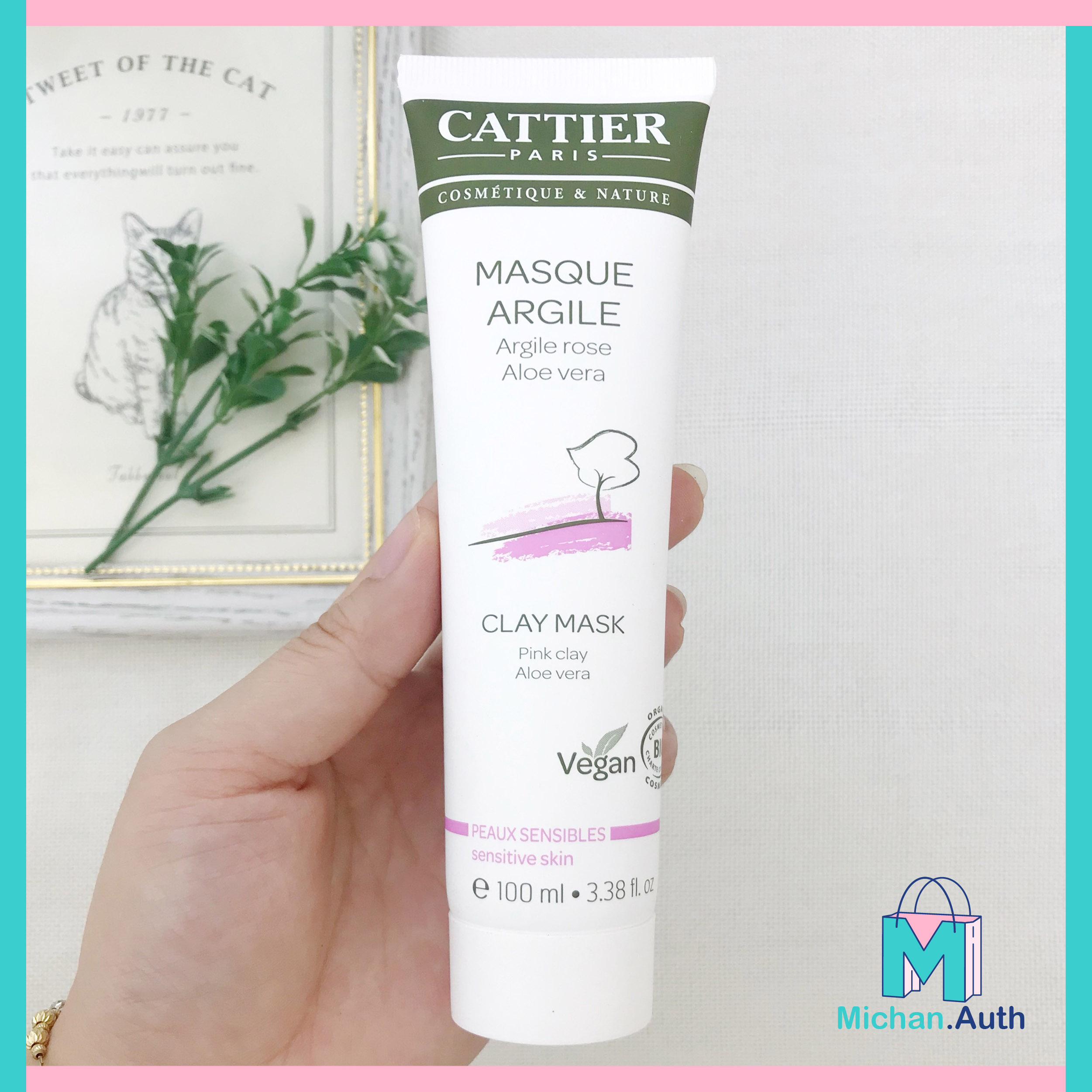 Mặt Nạ Đất Sét Cattier Masque Argile 100ml Xanh