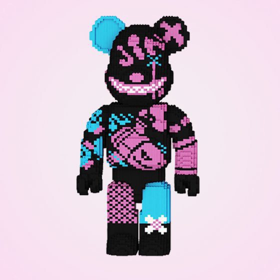 Lego hot trend gấu bearbrick 35cm giá tốt tặng búa