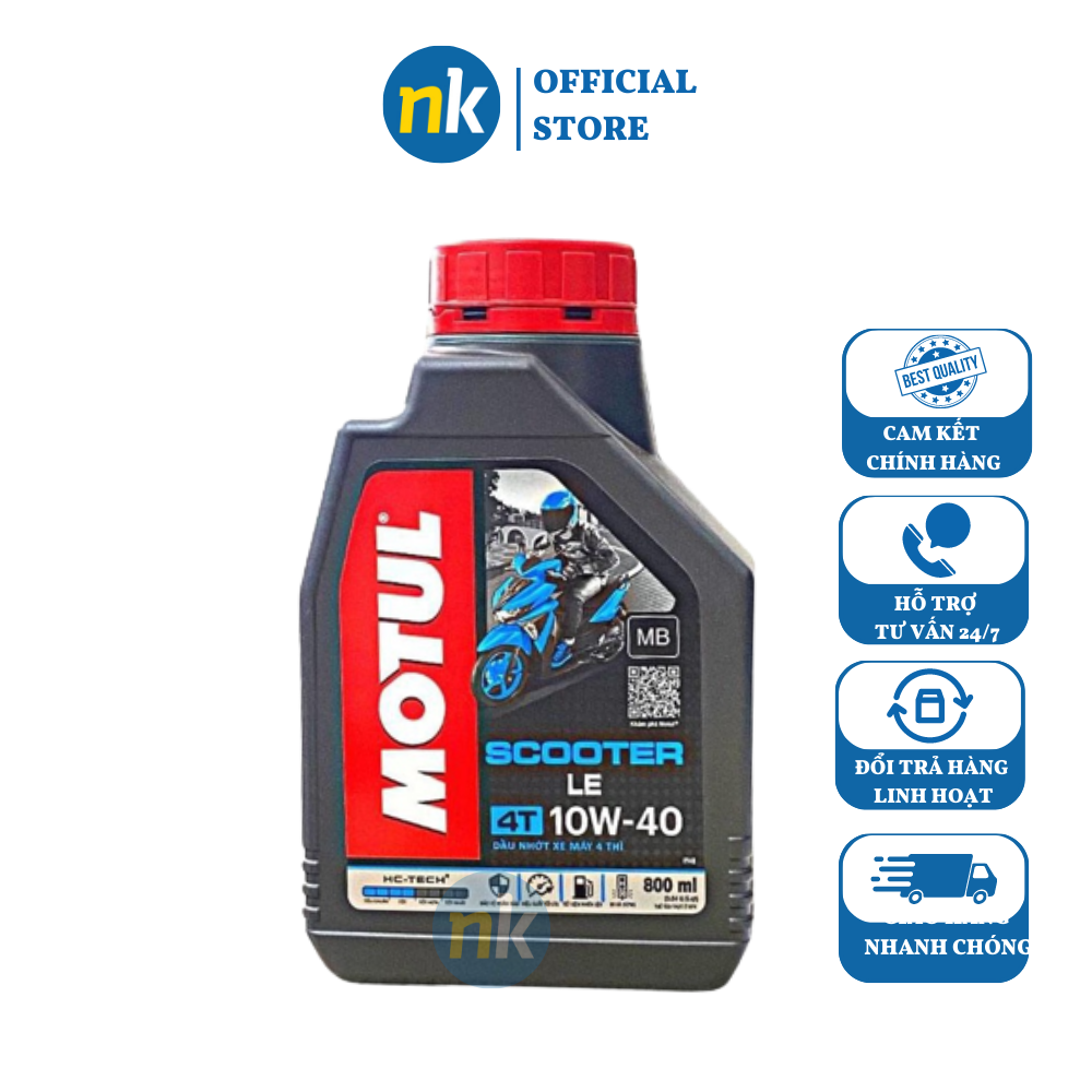 Nhớt xe máy tay ga cao cấp MOTUL SCOOTER LE 10W40 800ml - dùng cho tất cả các dòng xe tay ha hiện nay, Cam kết chính hãng, Gian hàng Uy Tín, Giá rẻ, hàng chất lượng cao, miễn phí vận chuyển