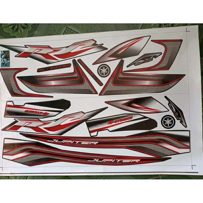 Tem rời jupiter RC 2011 đỏ xám dán xe đen