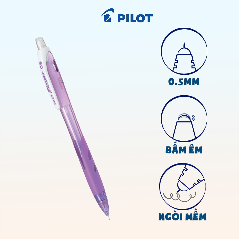 Bút chì bấm Pilot Rexgrip HRG10R-CL-BGD2B