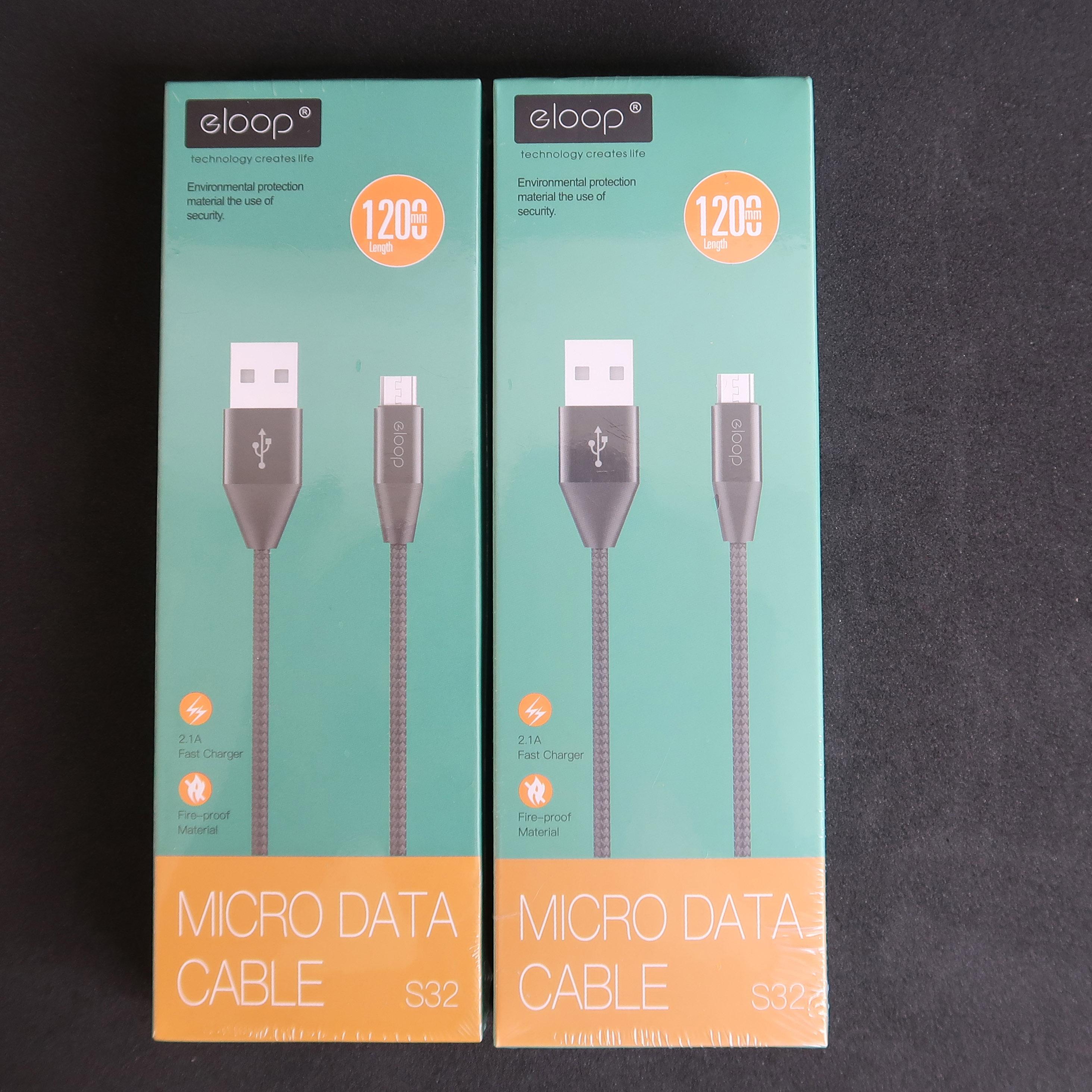 Dây Cáp Sạc Dài 1.2m ELOOP S32 cổng sạc Micro USB - Hãng Phân Phối Chính Thức