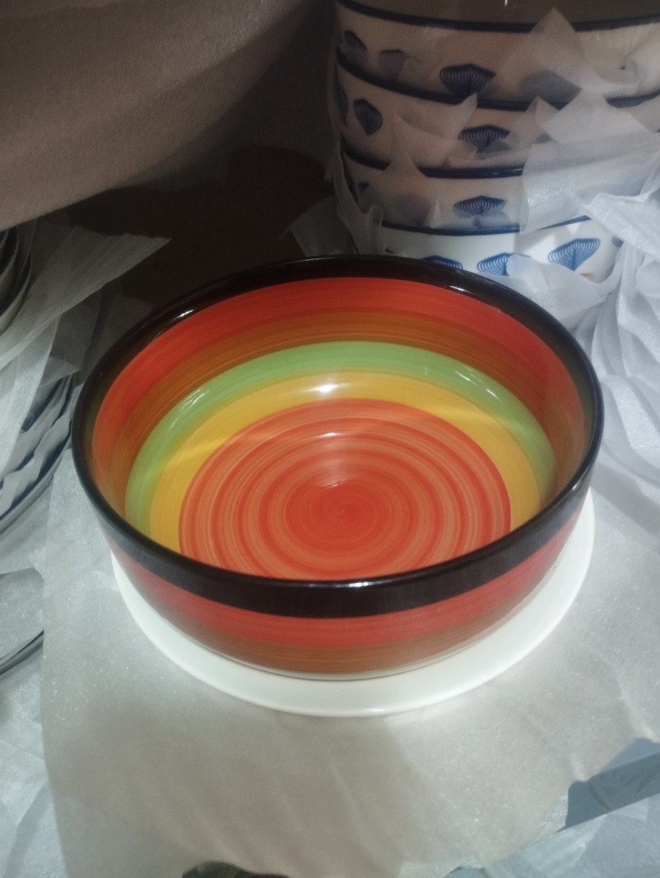 tô sứ cầu vòng size 20cm, tô sứ trắng 20cm Mua 10 cái tặng 1 cái cùng loại