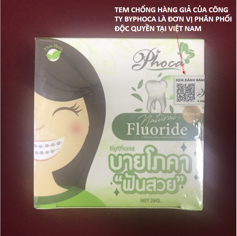 [CHÍNH HÃNG GIÁ SỈ] Kem đánh răng thảo dược PHOCA Thái Lan 25g