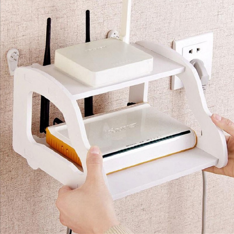Wood shelf wall mount, để table tự collapsible 2 floor [kệ hanging tường # kệ bàn làm việc # kệ đựng modum WiFi # shelf box television # Head shelf KTS # shelf mount camera # kệ page trí # kệ mini # kệ phòng khách # kệ phòng ngủ]