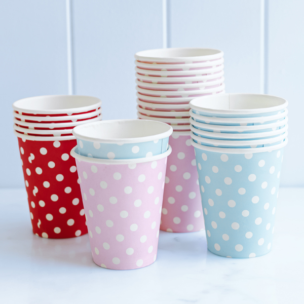 Set 6 Cốc Sinh Nhật Ly Giấy Sinh Nhật Chấm Bi