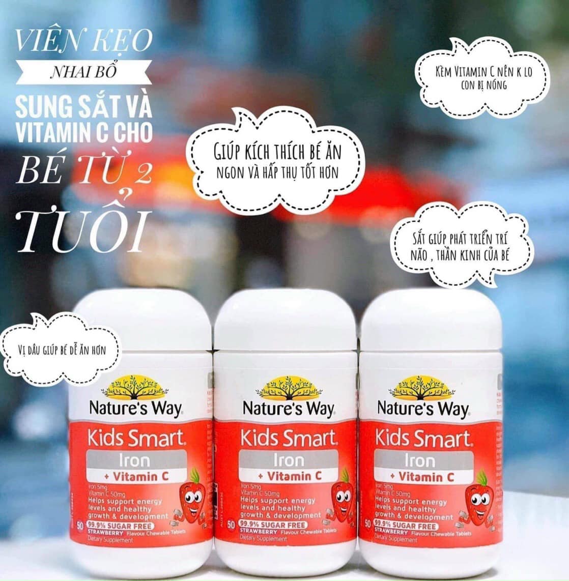 Nature's Way Kids Smart Iron 50 Chewable Tablets
