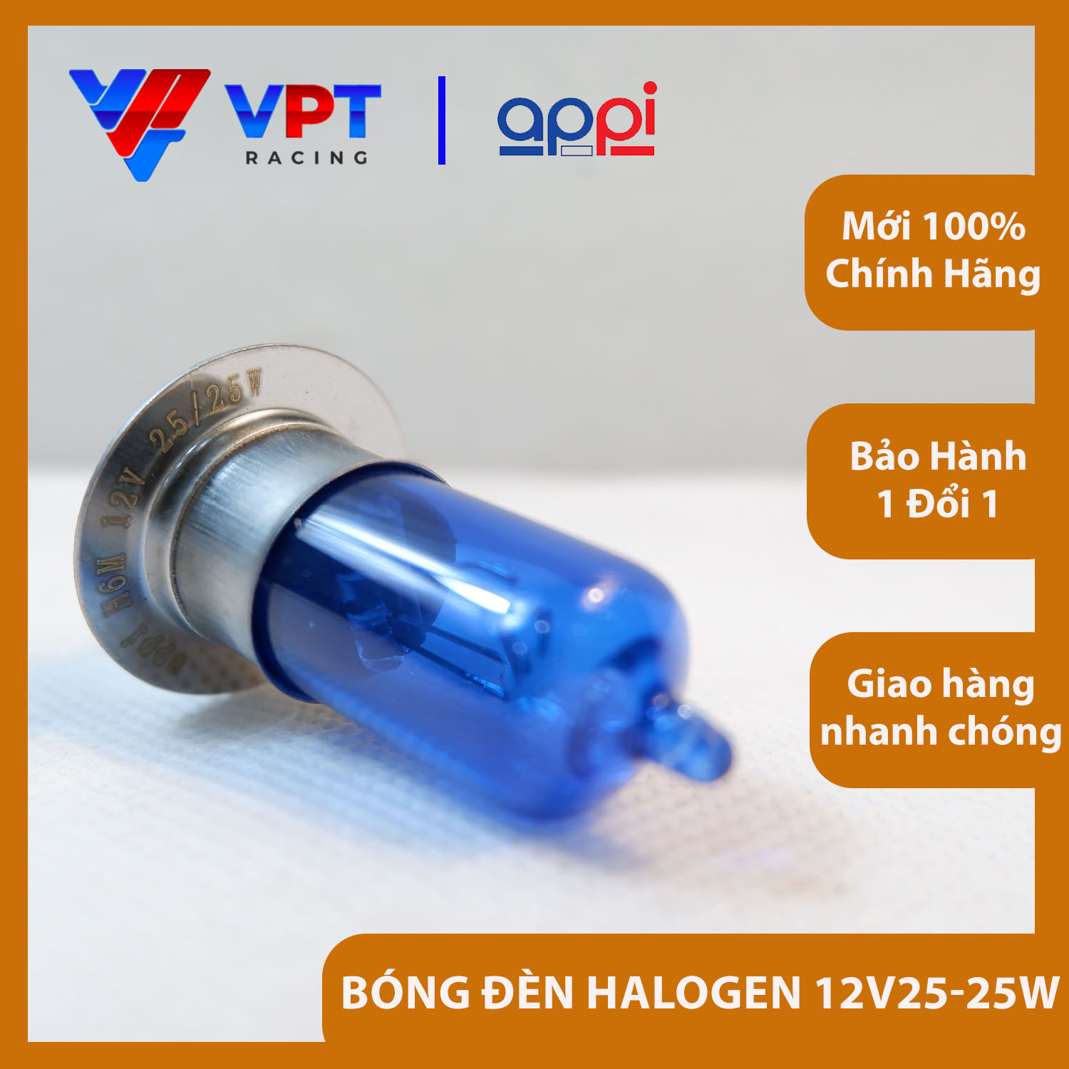 Bóng đèn halogen 12v25/25w cho xe honda yamaha suzuki appi