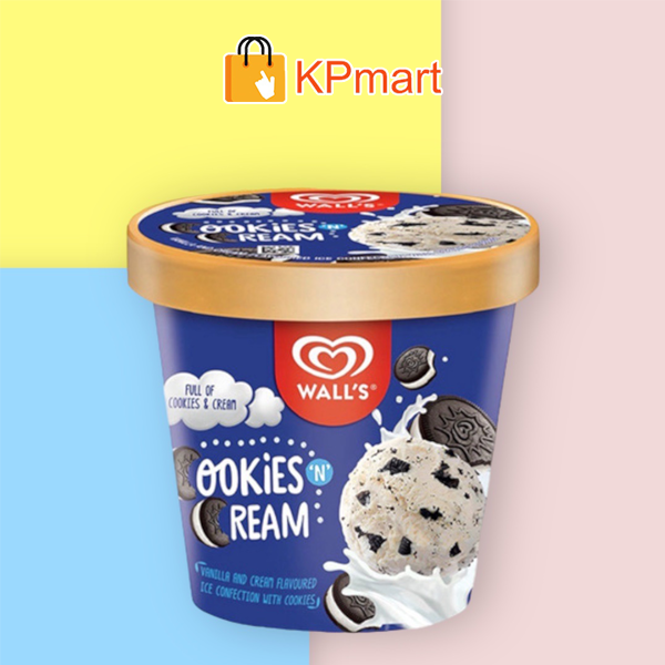 Kem hộp bánh quy Wall's Selection Cookies & Cream 750ML