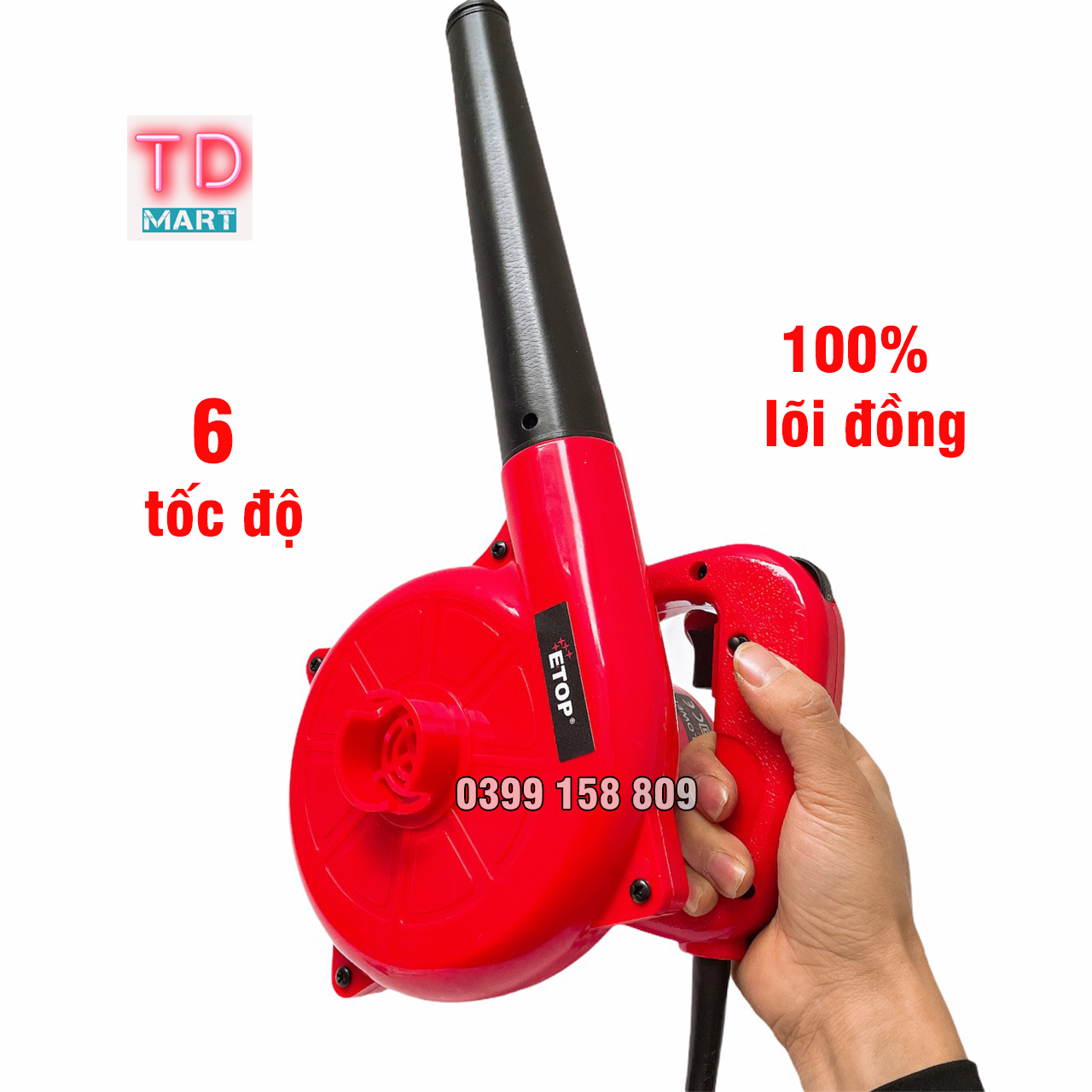 Máy thổi bụi 700w etop xc - 25t - 100% dây đồng, 6 tốc độ