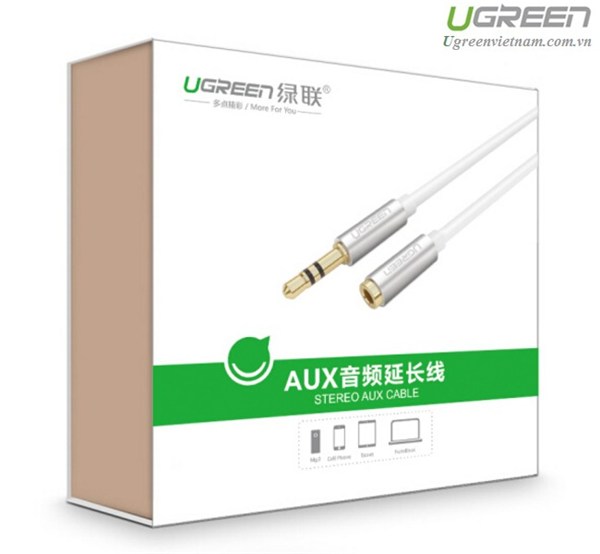 Cáp Audio 3.5mm dài 3m âm dương  Ugreen 10777 cao cấp