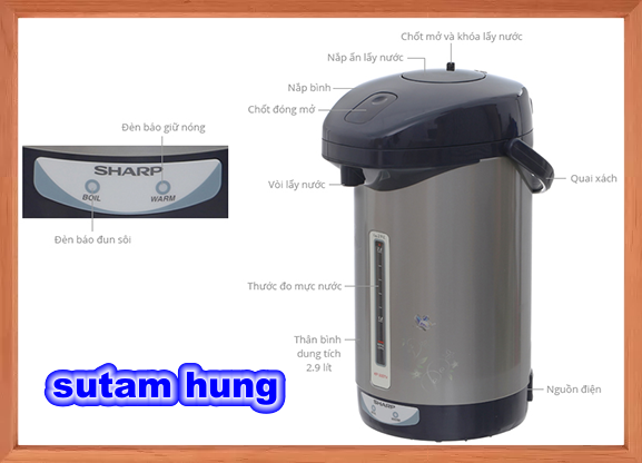 [HCM]Bình Thuỷ Điện SHARP KP-30STV- sth