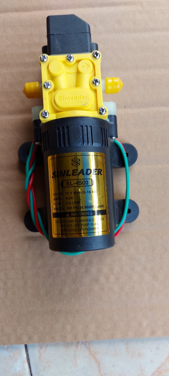Máy bơm tăng áp lực nước MINI 12V SINLEADER tự động hút và ngắt nước khi khóa van đầu ra