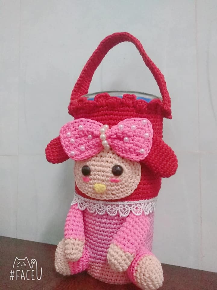 Túi đựng ly giữ nhiệt handmade chất liệu sợi dệt