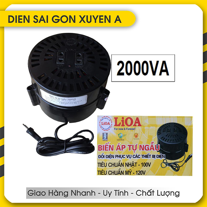 Biến áp LIOA 2000VA đổi nguồn 220V ra 100V-120V