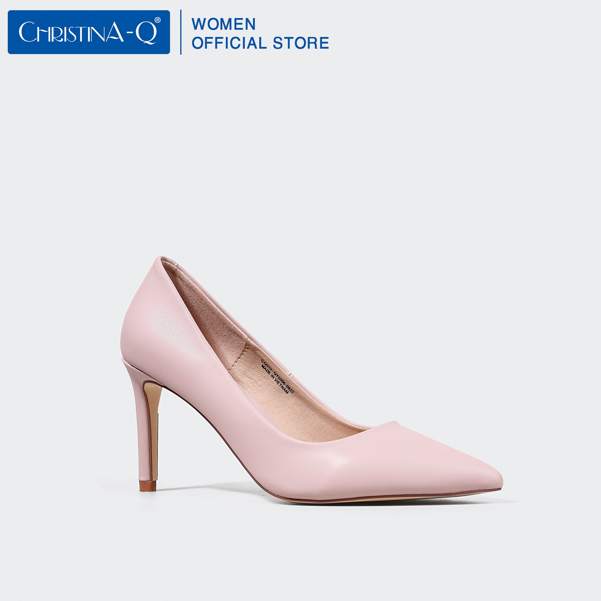 Giày nữ cao gót bít mũi nhọn christina-q gbn313