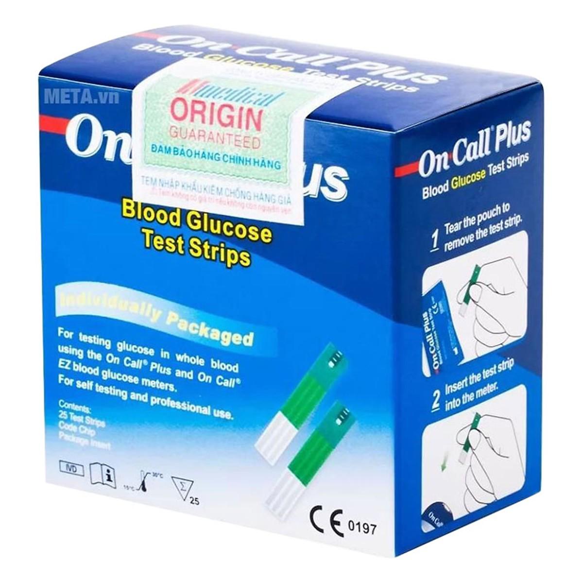 On Call Plus blood glucose test strip