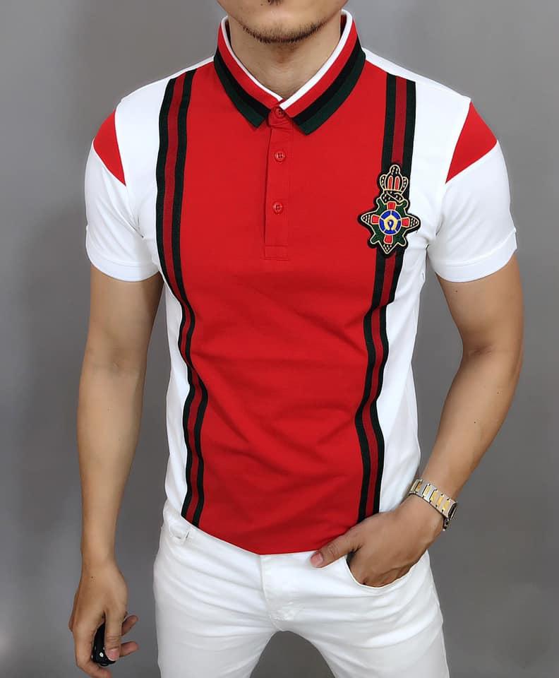 [HCM]Áo Thun Nam Cổ Bẻ Phối Viền Và Logo RT99835 Cực Đẹp