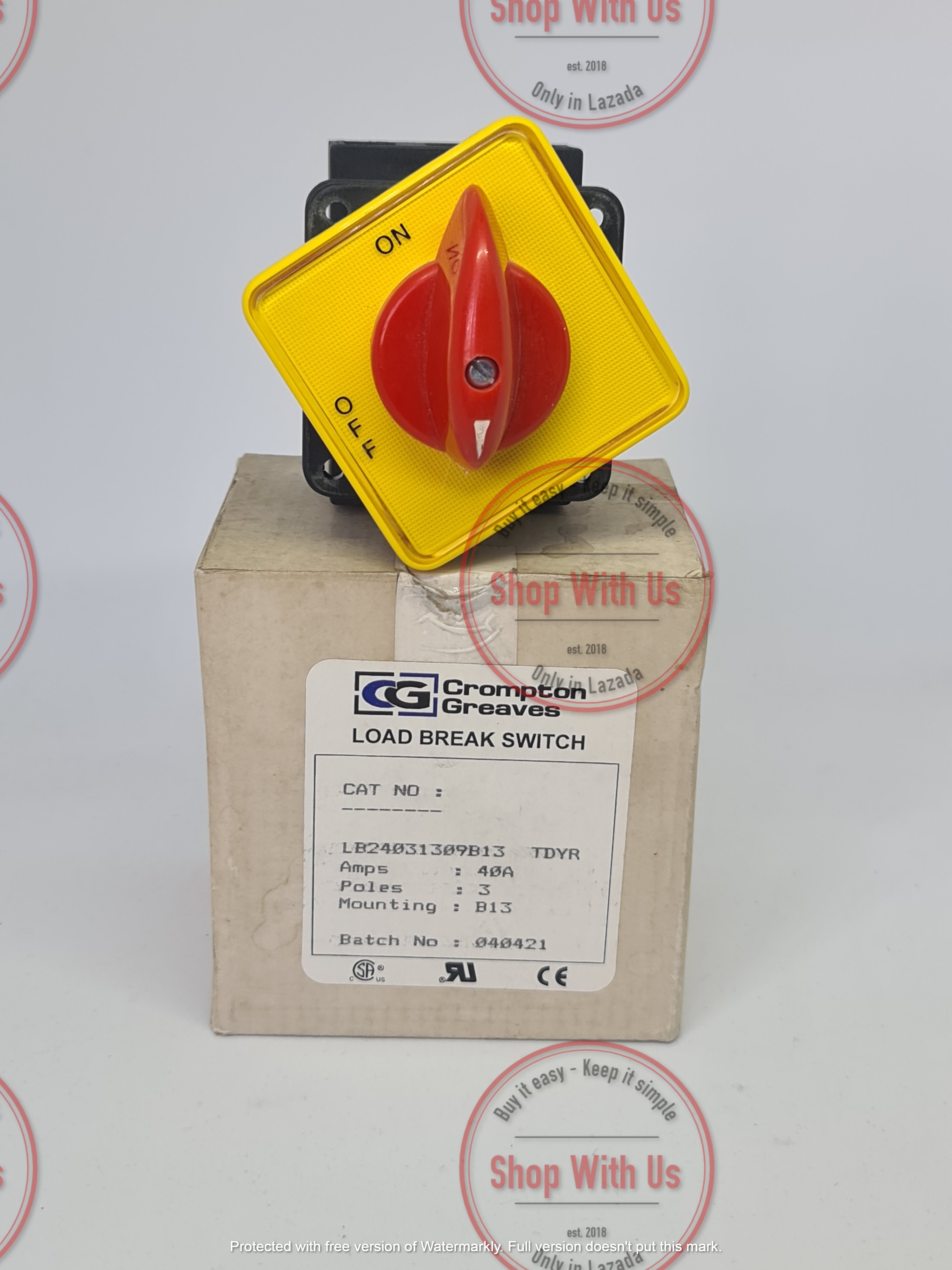 Công tắc LB240 3P 40A On/Off - Công tắc chuyển mạch dòng điện ba pha ...