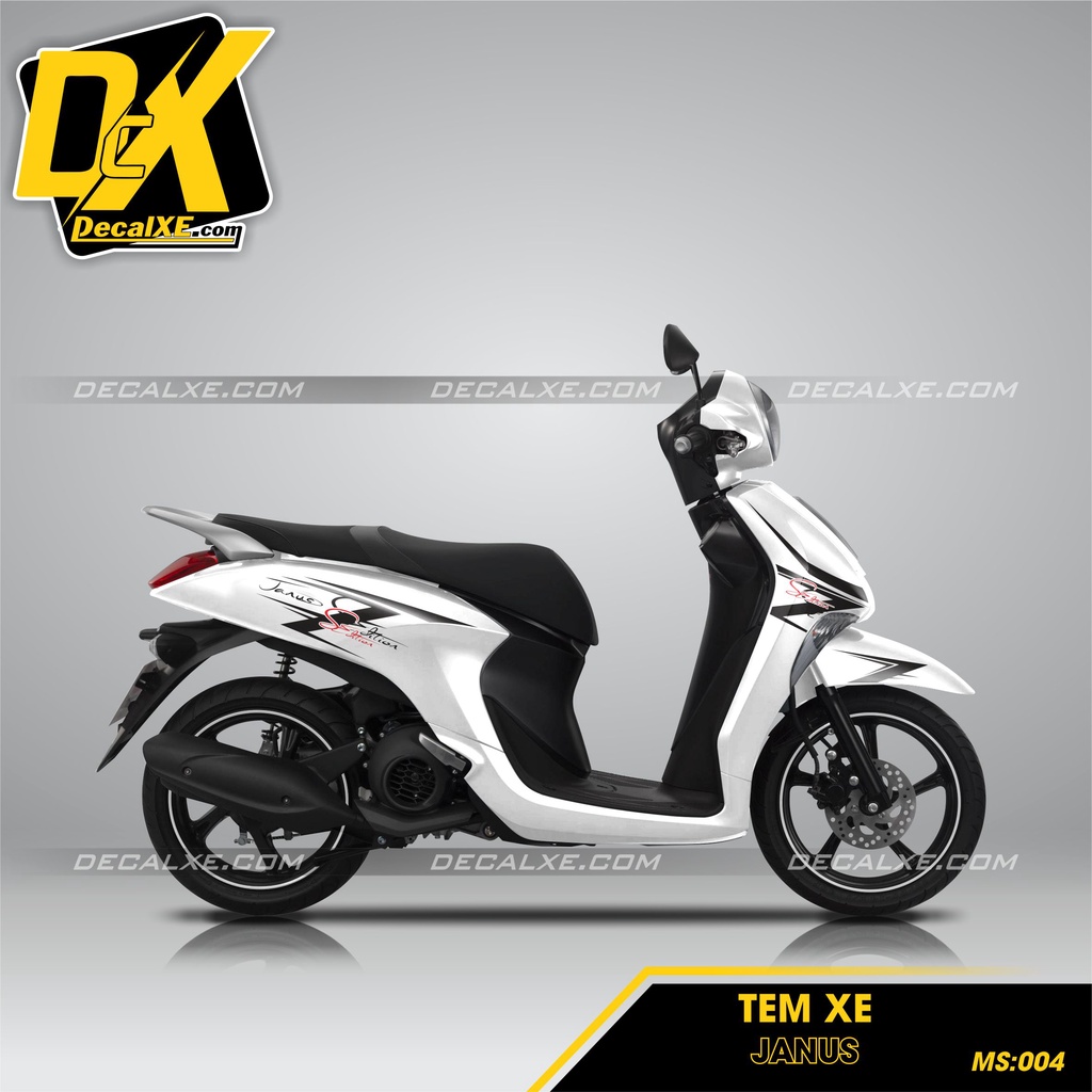 Tem dán xe janus | chất liệu decal cao cấp chống nước, bền màu, cắt khuôn sẵn dễ dán | janus-004