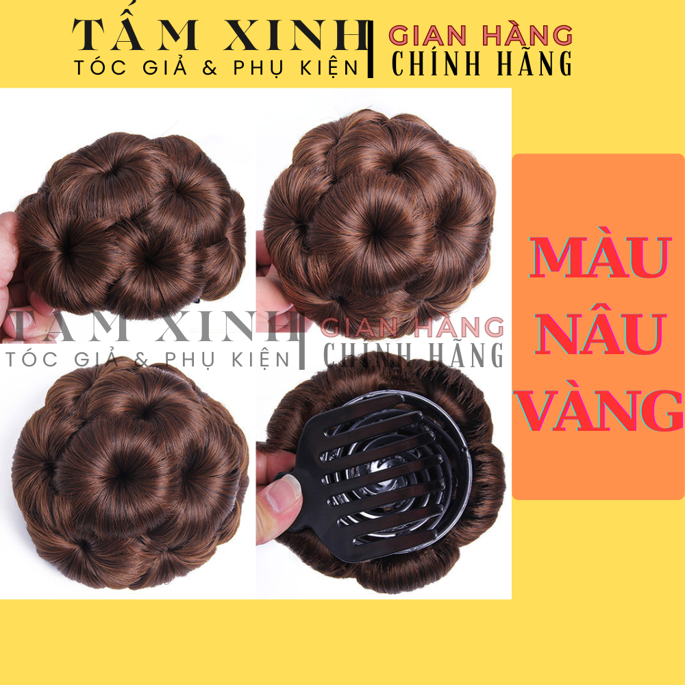 Búi tóc giả, búi hoa đẹp - không đá