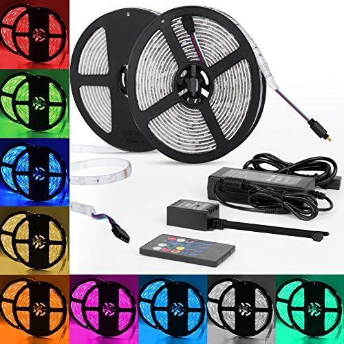 Đèn led dây siêu sáng 10m 12v -5050rgb + nguồn + bộ khiển led dây 10m cảm ứng nhạc