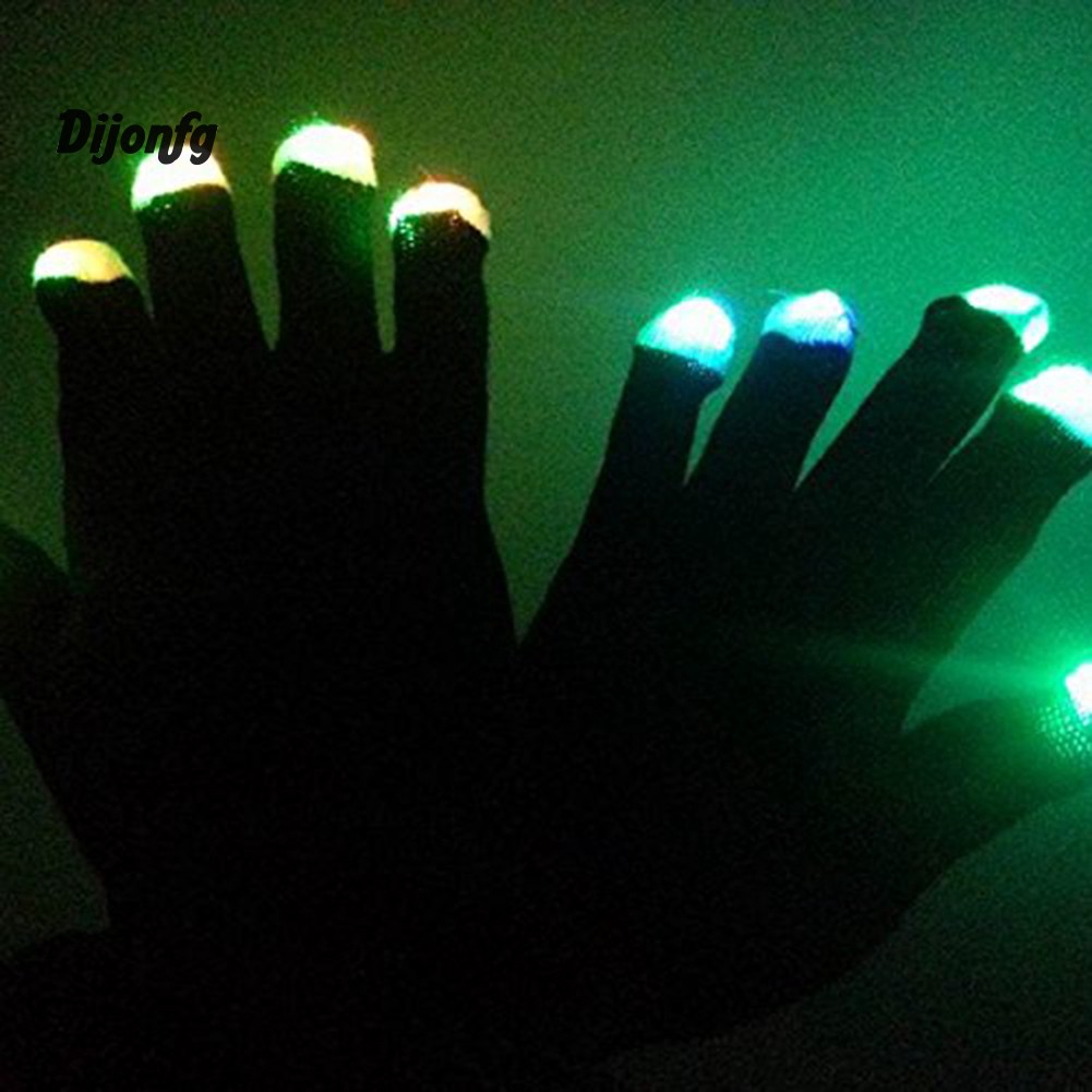Găng tay phát sáng nhiều màu có đèn LED