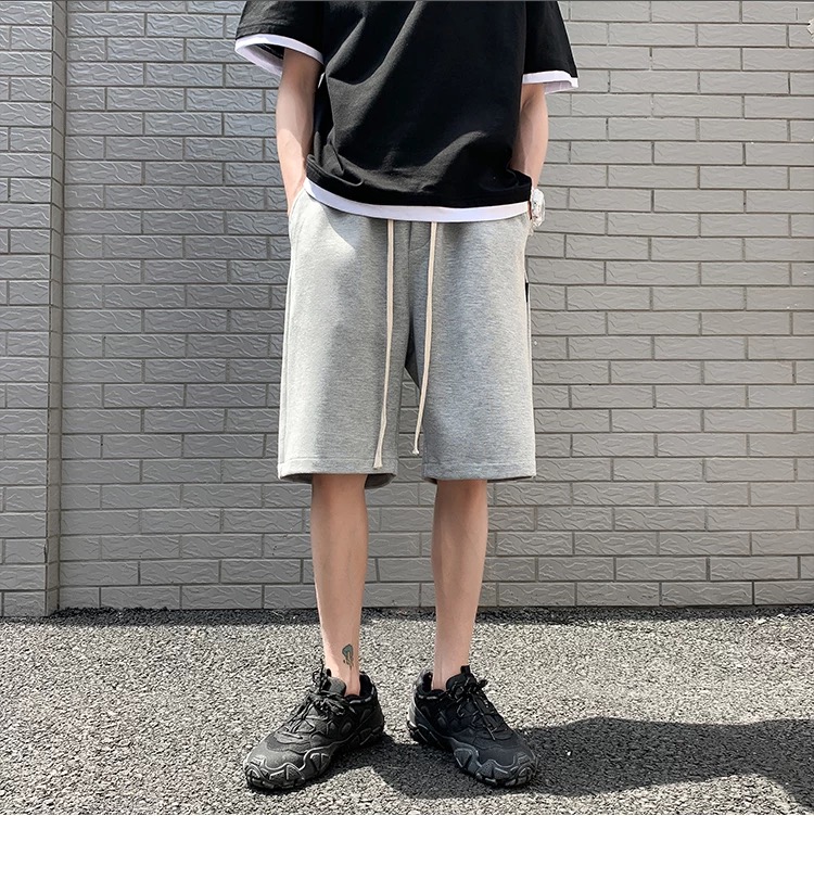 Quần short đùi trơn nam nữ basic chất Cotton thấm hút form Unisex