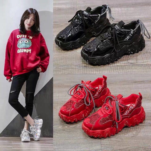 ( HÀNG XỊN ) Giày thể thao đế răng cưa óng ánh, siêu đẹp, siêu chất