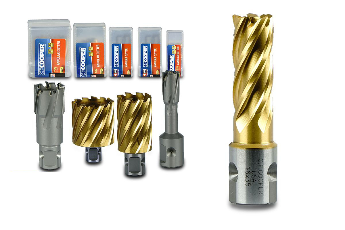 Mũi khoan từ thép gió cf cooper 16 x 35mm phủ titanium mh35-16